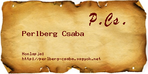 Perlberg Csaba névjegykártya